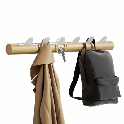 Shelves - KAPANOU Wall Coat Rack BBB06-White - KAPANOU