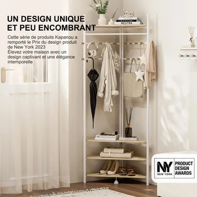 Etagères - KAPANOU Porte-manteau d'angle CCC006-W - KAPANOU