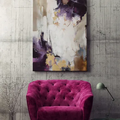 Office design and planning - « Bloom » Series of handmade textured abstract paintings - MATISS ART STUDIO