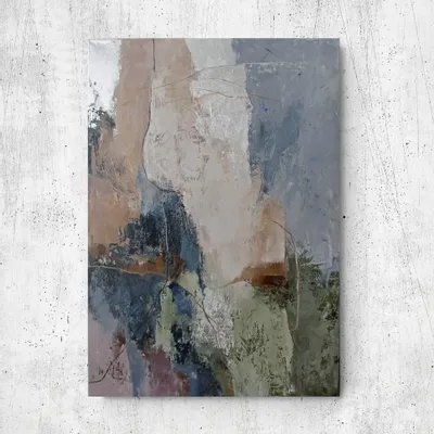 Aménagements pour bureau - « Brume » - Série de peintures abstraites texturées faites main - MATISS ART STUDIO