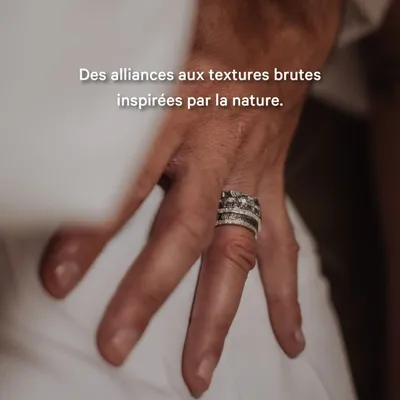 Jewelry - Alliances Sens - raw textures inspired by nature - COUCOT