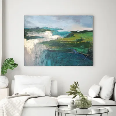 Aménagements pour bureau - « North » Série de peintures abstraites texturées faites à la main - MATISS ART STUDIO