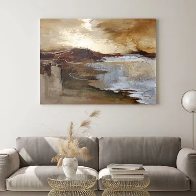 Aménagements pour bureau - « Calabria » Série de peintures abstraites texturées faites à la main - MATISS ART STUDIO