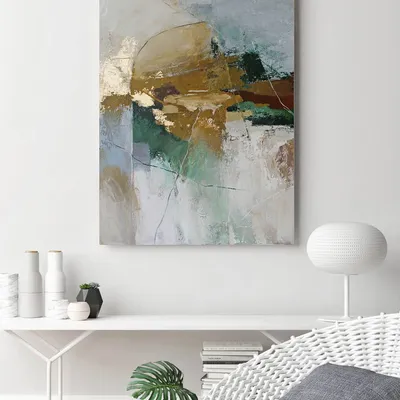 Aménagements pour bureau - « Cliff » Série de peintures abstraites texturées faites à la main - MATISS ART STUDIO