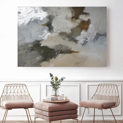 Aménagements pour bureau - « Velor » Série de peintures abstraites texturées faites à la main - MATISS ART STUDIO