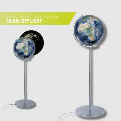 Design objects - LED-illuminated standing globe ,,SOJUS CITY LIGHT'' - TROIKA GERMANY