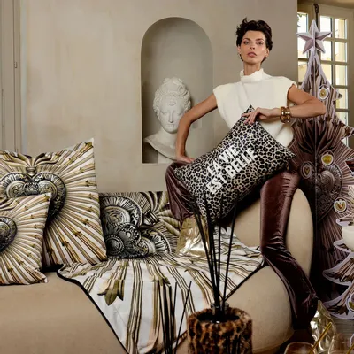 Fabric cushions - Velvet cushion printed on both sides. Created and made in France. - PODEVACHE