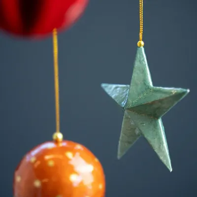 Other Christmas decorations - Trim 3D star capiz pulp - KINTA