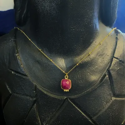 Jewelry - Necklace Byzance Jasper Gold Plated - FASCINATO