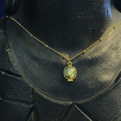 Jewelry - Necklace Byzance Labradorite - Gold Plated - FASCINATO