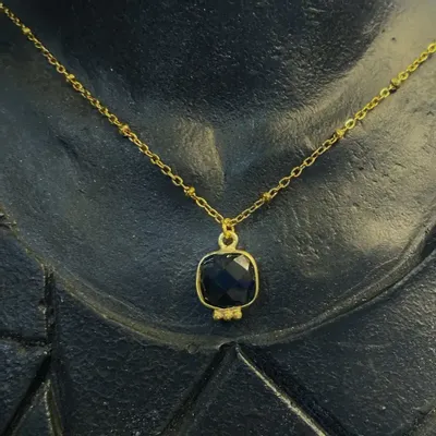 Bijoux - Collier Byzance - Plaqué Or - Onyx - FASCINATO