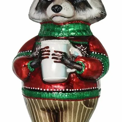 Christmas garlands and baubles - Christmas Dad Racoon - GLITTERLAB