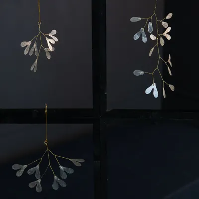 Other Christmas decorations - Mistletoe trims capiz - KINTA
