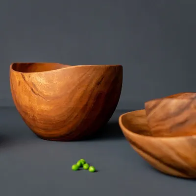 Platter and bowls - Flare acacia bowls - KINTA