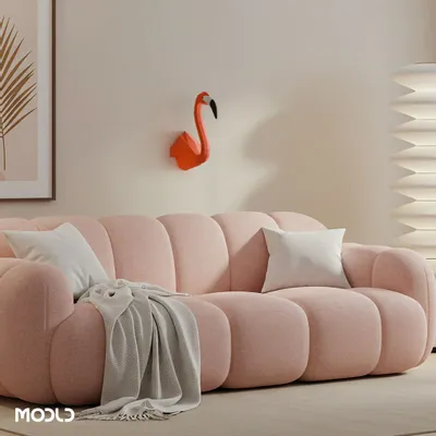 Objets design - Pinkster – Sculpture Murale Flamant Rose Low Poly Imprimée en 3D - MODLD