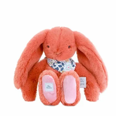 Cadeaux - LAPIN FLEURETTE - Terracotta 25 cm - DOUDOUETCOMPAGNIE HISTOIREOURS