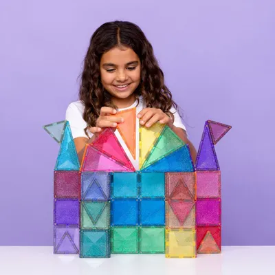 Toys - CONNETIX 48 Piece Glitter Castle Pack - CONNETIX