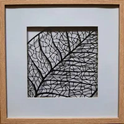 Autres décorations murales - Paper Cut Noir - Découpe Artisanale - NERVURES - LUMBRA BY PELLAS