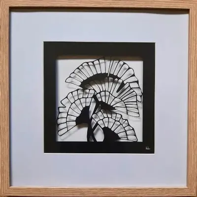 Autres décorations murales - Paper Cut Noir - Découpe Artisanale - GINKGO - LUMBRA BY PELLAS