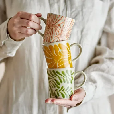 Mugs - Fauni Cup, Yellow, Stoneware - BLOOMINGVILLE MULTIBRAND HOUSE