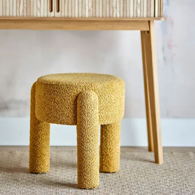 Tabourets - Bruno Tabouret, Jaune, Polyester - BLOOMINGVILLE MULTIBRAND HOUSE