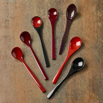 Cutlery set - 132mm x 26mm chawanmushi spoon, dark color - NISHIKIDÔRI