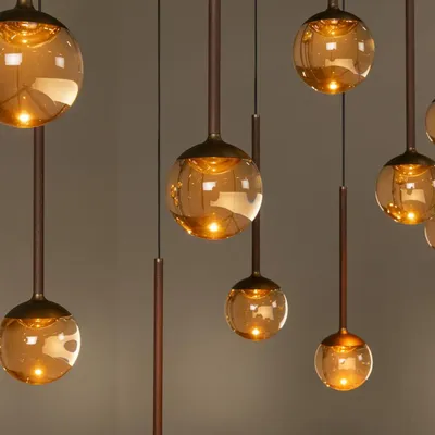 Hanging lights - Lucide CALINA - Pendant Light - Ø 70 cm - LED Dim. - 12x7W PREMIUM - LUCIDE