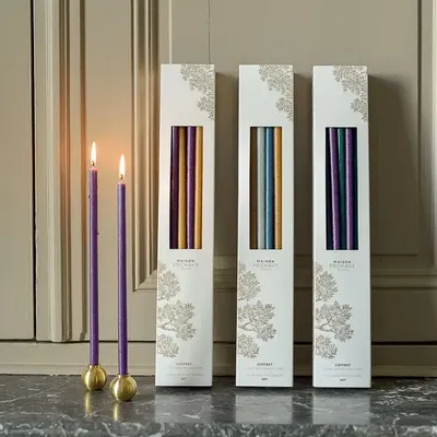 Decorative objects - Set 10 fine Candles and Gemmes candle holders - MAISON PECHAVY