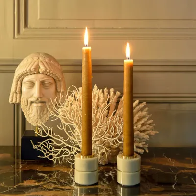 Bougeoirs et photophores  - Bougeoir DANDY Ivoire - MAISON PECHAVY