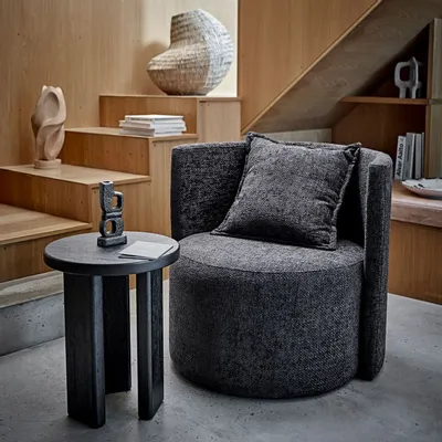 Other tables - Mimola Side Table, Black, Firwood - BLOOMINGVILLE MULTIBRAND HOUSE