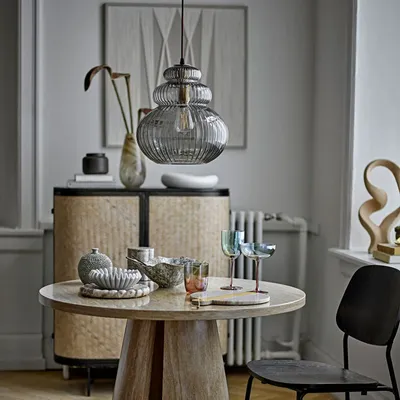 Plafonniers - Sybia Lampe à suspension, Gris, Verre - BLOOMINGVILLE MULTIBRAND HOUSE