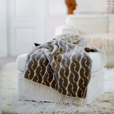 Plaids - Plaid en tricot et laine - KLIPPAN YLLEFABRIK AB