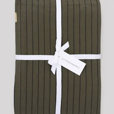 Table cloths - Striped slub cotton tablecloth and matching napkins - LES PENSIONNAIRES