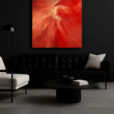 Paintings - "ROUGE ARGENT" Acrilyc painting - TURIK&ART (KSENIIA TURIK)