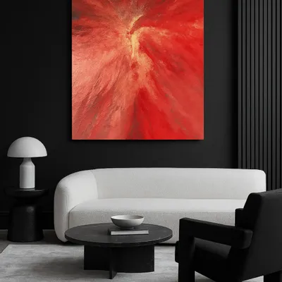 Paintings - "ROUGE ARGENT" Acrilyc painting - TURIK&ART (KSENIIA TURIK)