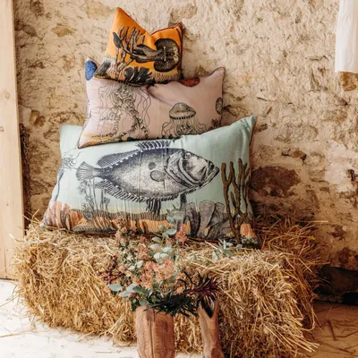 Coussins textile - Coussin Bestiaire - LE MONDE SAUVAGE BEATRICE LAVAL