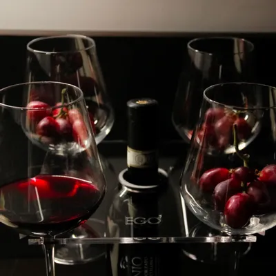 Verres - Cin Cin x4 - porte-verres à vin en plexiglas - EGOUNDESIGN