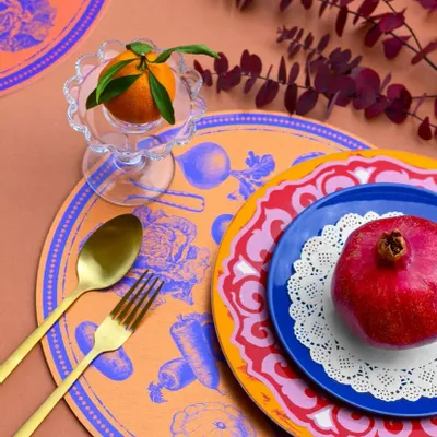 Sets de table - Sous-assiettes en métal Veggie Punk - EMILY EVANS - CRISP S.R.L.