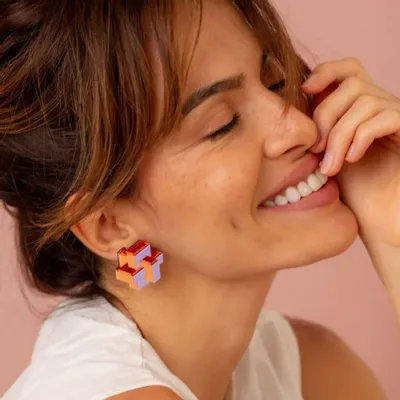 Bijoux - Prisma Earrings – Bold Geometry for Modern Style - PAMELA COROMOTO