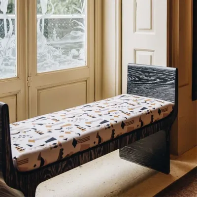 Bancs - Copacabana Banc en Placage de Chêne Cérusé Noir - DUISTT