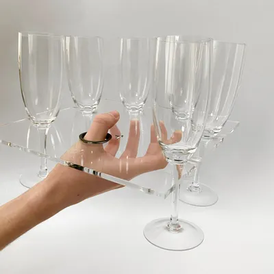 Plats et saladiers - Plateau à vin carré en plexiglas à porter - Festa Grande ! - EGOUNDESIGN