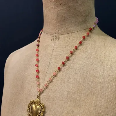 Bijoux - Collier Roméo - Pierres roses - FASCINATO