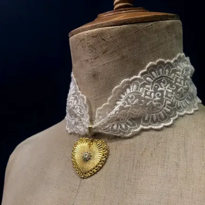 Bijoux - Choker Rosaline - Dentelle blanche - FASCINATO