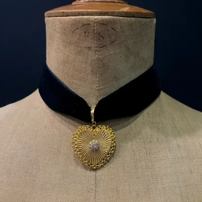 Jewelry - Necklace Rosaline - Choker in black velvet - FASCINATO