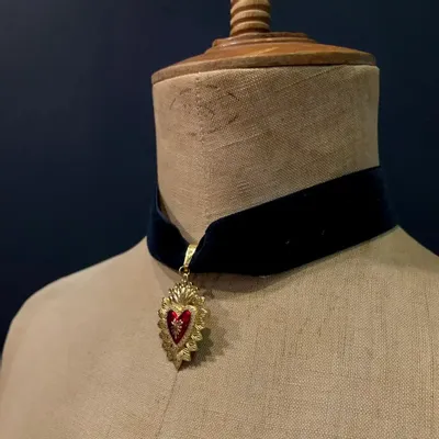 Jewelry - Necklace Tybalt - Choker in black velvet - FASCINATO