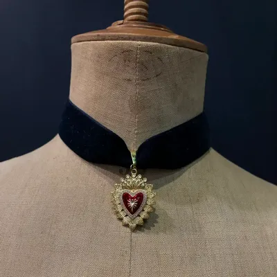 Jewelry - Necklace Tybalt - Choker in black velvet - FASCINATO