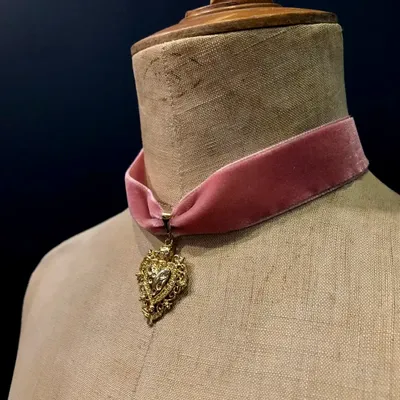 Jewelry - Necklace Verona - Choker Velvet Pink - FASCINATO