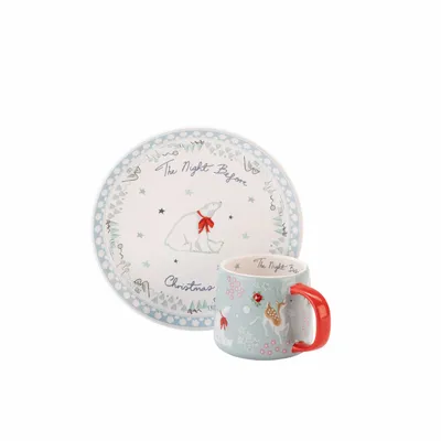 Mugs - CK - XMAS EVE MINI BILLIE MUG & PLATE SET - CATH KIDSTON