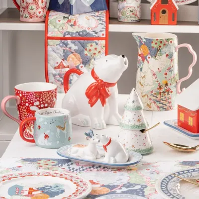 Mugs - CK - XMAS EVE MINI BILLIE MUG & PLATE SET - CATH KIDSTON