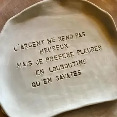 Objets personnalisables - GRANDE ASSIETTE PERSONNALISÉE - BIG BAND POTERIE